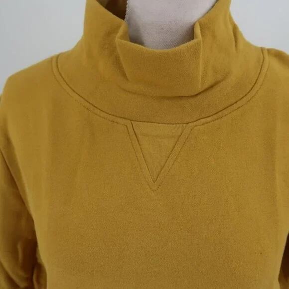 Madewell Women's Mock Neck Sweatshirt Size Large Nectar Gold NWT Drop Shoulder - Picture 4 of 8